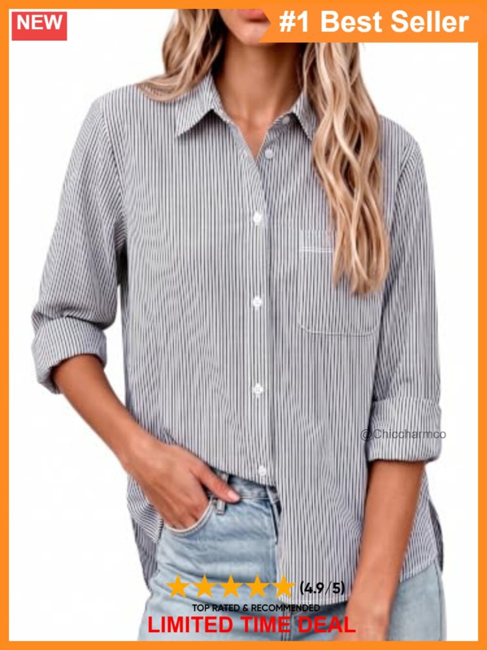 Women's Cotton Oxford Button Down Shirt Long Sleeve Classic Fit